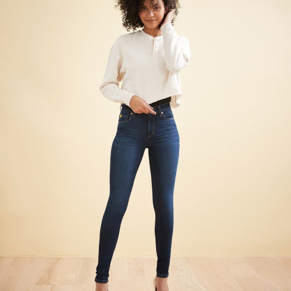 Skinny 9 1/2 in High Waist Jeans - 24-25 Dark wash